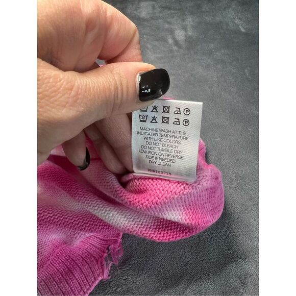 Revolve SER.O.YA Skirt Womens Sz XS Pink Line Tie Dye Robin Mini Distressed Knit - Picture 5 of 8